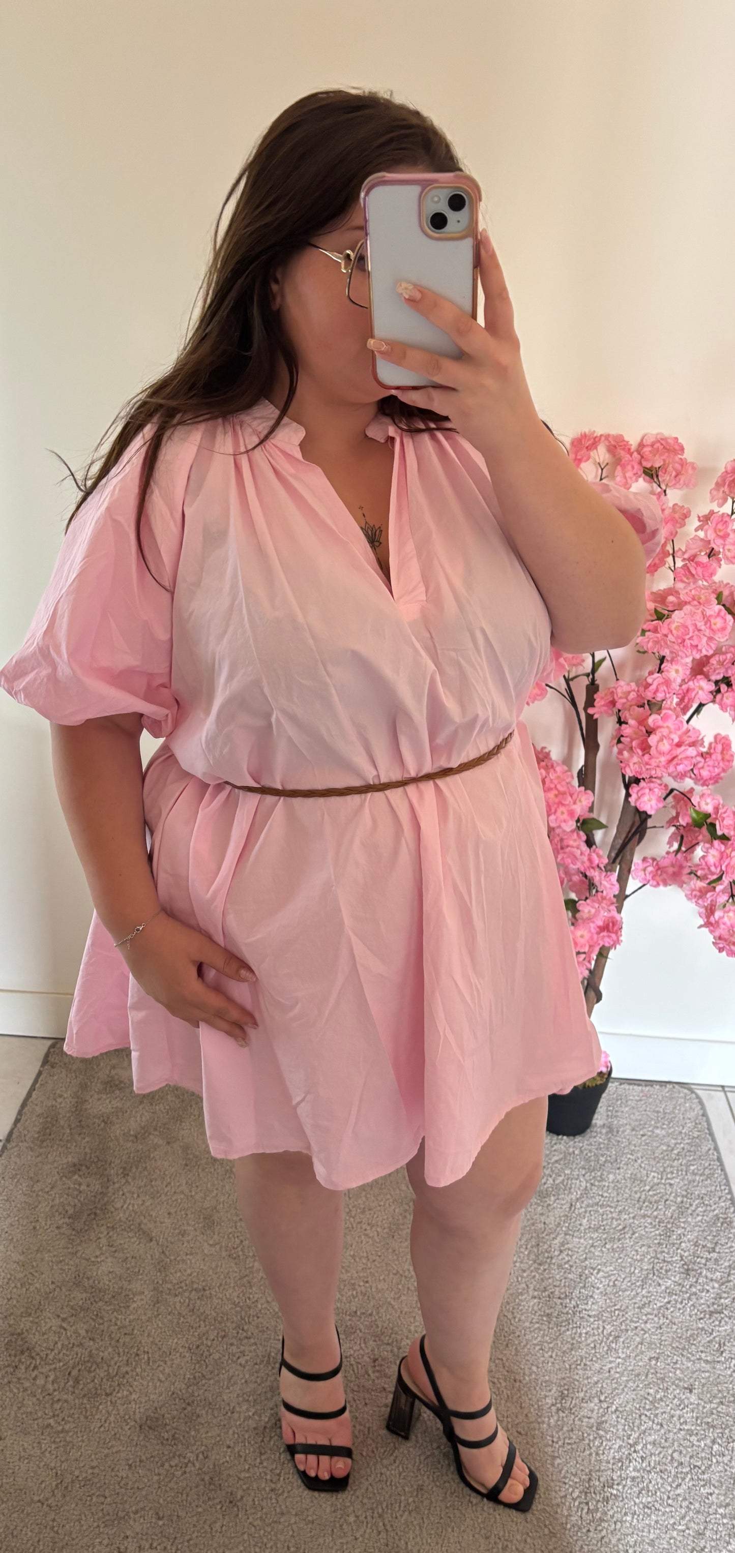 Robe courte jaune