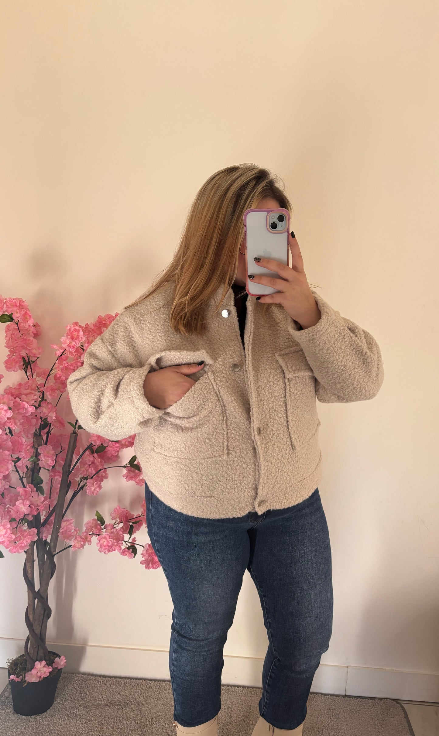 Veste courte beige